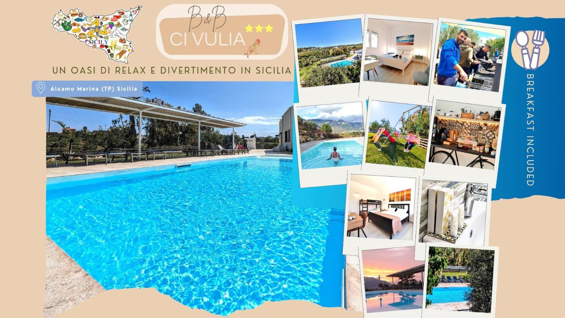 Ci Vulia B&B - Sicilia Sea, Pool, Bbq, Tv, Wi-Fi Alcamo Marina Dış mekan fotoğraf